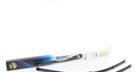 Комплект стеклоочистителей SILENCIO FLAT BLADE SET / бескаркасный / 650 • 650 мм. / со спойлером / VALEO 577859