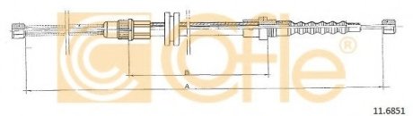 Трос, стоянкова гальмівна система - COFLE 116851 (фото 1)