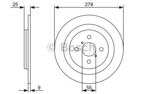 Тормозной диск - Bosch 0986479C05 (фото 1)