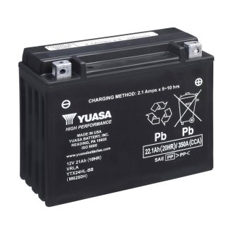 МОТО 12V 22,1Ah High Performance MF VRLA Battery YTX24HL-BS) YUASA YTX24HLBS (фото 1)