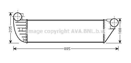 Інтеркулер ESPACE4/LAGUNA2 TD 05- (вир-во) AVA Cooling Systems RTA 4397 (фото 1)