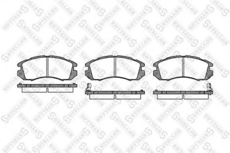 Тормозные колодки передние (17.0mm)Subaru Impreza1.6,1.8,2.0iTurbo 02/93-;Legacy Stellox 202012SX (фото 1)