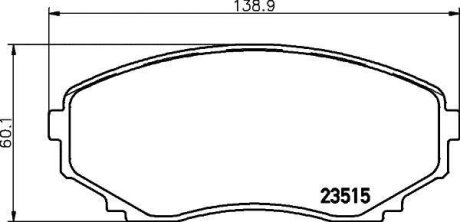 Колодки гальмові дискові передні Mazda MPV 2.0, 2.5, 3.0 (99-06) Nisshinbo NP5012