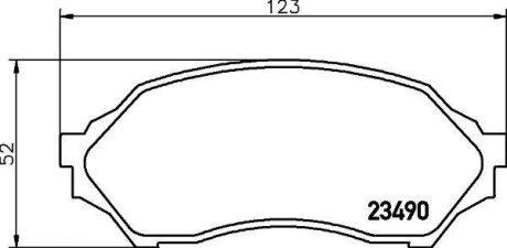 Колодки тормозные дисковые передние Mazda 323 1.4, 1.5, 1.6 (99-04) Nisshinbo NP5005 (фото 1)
