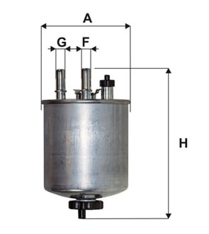 Фильтр топливный RENAULT KANGOO 08-, LAGUNA III 1.5-2.0 DCI 07- (-FILTERS) WIXFILTRON WF8474 (фото 1)