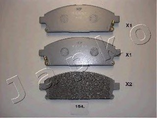 Колодки тормозные NISSAN PATHFINDER 97-04_X-TRAIL 01-07 передние - JAPKO 50154 (фото 1)