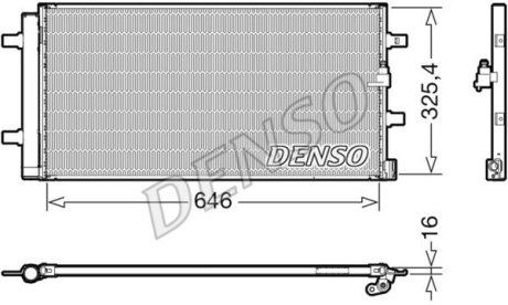 Конденсер AUDI A4_A5_A6_Q5 2.8-3.2_1.8T-3.0T_2.0TD-3.0TD 08- - Denso DCN02041 (фото 1)