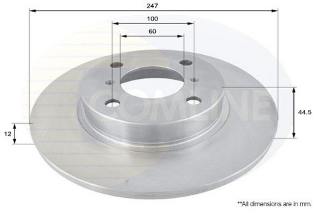 - диск торм opl agila 1.0/1.2 00-/suz wagon r+ 1.3 00- пер COMLINE ADC0918 (фото 1)