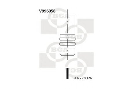 Клапан двигателя BGA V996058
