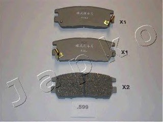 Гальмівні колодки задні Mitsubishi L400_Pajero 94-00 - JAPKO 51599 (фото 1)