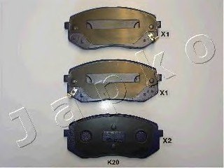 Тормозные колодки передние Kia Carens III 1.6_2.0 06- - JAPKO 50K20