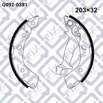 Колодки торм задн барабан CHERY KIMO 1.3 (SQR473F) 2007.04- Q-FIX Q092-0381 (фото 1)