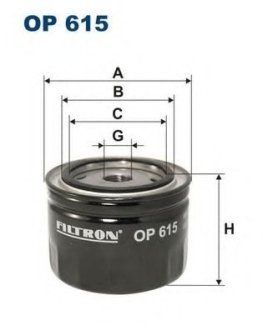 Фильтр масла FILTRON OP615 (фото 1)