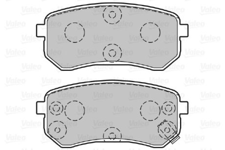 Гальмівні колодки дискові HYUNDAI/KIA i10/Picanto "1,0-1,2 "R "04-17 VALEO 301706