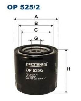 Фильтр масляный OP 525/2 FILTRON OP5252 (фото 1)