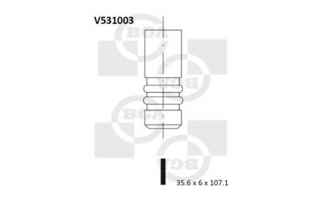 - клапан впуск BGA V531003 (фото 1)