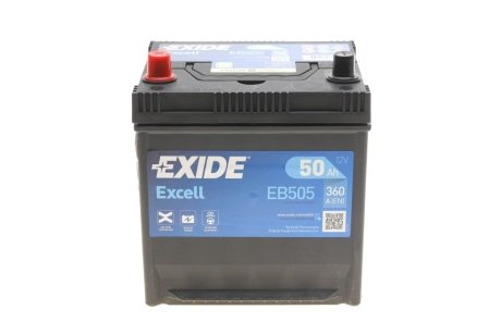 Стартерна акумуляторна батарея, Стартерна акумуляторна батарея - EXIDE EB505 (фото 1)