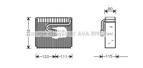 QUALITY COOLING - испаритель кондиционера daewoo: nubira (klaj) 1.6 16v/2.0 16v 97-, nubira wagon (klaj) 1.6 16v/2.0 1 AVA Cooling Systems DWV048 (фото 1)