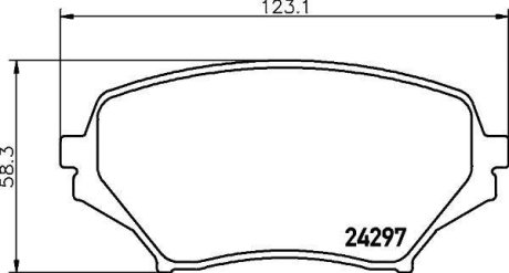 Колодки тормозные дисковые передние Mazda MX-5 1.8, 2.0 (05-15) Nisshinbo NP5044 (фото 1)