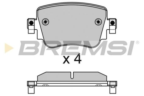 Колодки тормозные задние Octavia III/Sharan/Audi Q3 12- (TRW) BREMSI BP3623 (фото 1)
