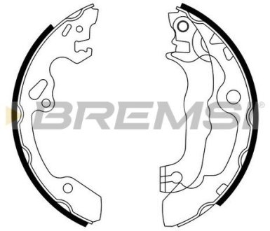 Колодки тормозные задние барабанные Focus 98- (203x38) BREMSI GF0238