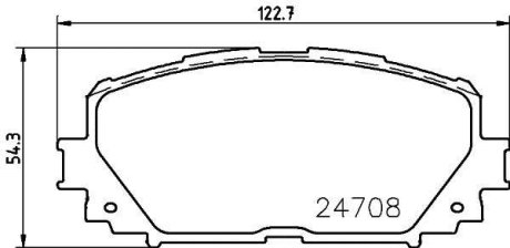 Колодки тормозные дисковые передние Toyota Yaris 1.3, 1.5, 1.8 (05-) Nisshinbo NP1060