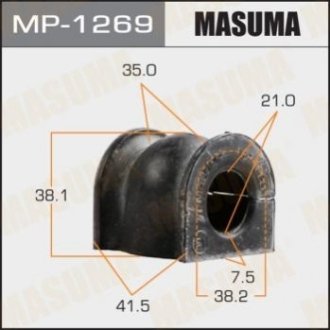 Втулка стабілізатора переднього Honda City (04-) (Кратно 2 шт) Masuma MP1269 (фото 1)