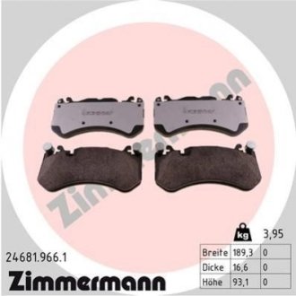 Колодки тормозные дисковые Otto Zimmermann GmbH 24681.966.1 (фото 1)