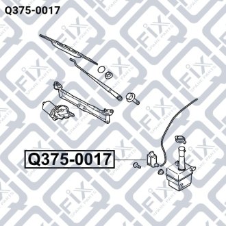 Двигатель бачка омыват HYUNDAI ACCENT 2011- Q-FIX Q375-0017 (фото 1)