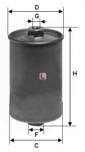 Фильтр топливный AUDI "2,0-2,2 "84-91 Sofima S1507B