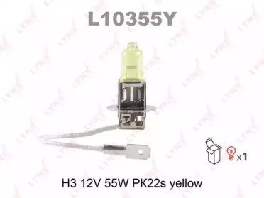- деталь h3 12v55w pk22s yellow лампа LYNXauto L10355Y (фото 1)