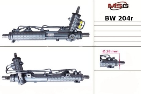 Рулевая рейка с ГУР восстановленная BMW 3 09.90-02.98;BMW 3 Compact 03.94-08.00 Rebuilding MSG BW204R