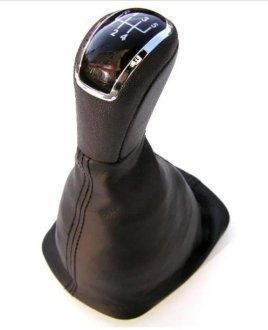 Ручка КПП с пыльником черный 5 ступ Skoda Fabia (00-04;05-08) DPA 77110006902 (фото 1)