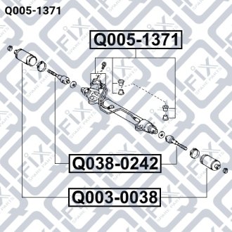 Сайлентблок рулевой рейки (к-т) TOYOTA LAND CRUISER 100 HDJ101/UZJ100 1998-2007/LEXUS LX470 UZJ100 1998-2007 Q-FIX Q005-1371 (фото 1)