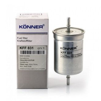 Фильтр очистки топлива бензиновый корпусный (под клипсу, без провода) KӦNNER KFF-831 (фото 1)