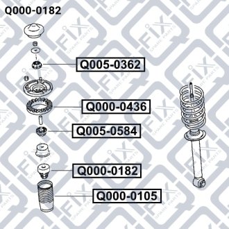 Відбійник амортизатору MB242352 Q-FIX Q000-0182 (фото 1)