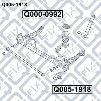 Сайлентблок задн балки MAZDA MPV LW 1999-2006 Q-FIX Q005-1918 (фото 1)