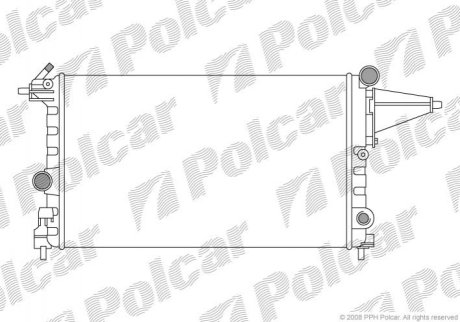 Радіатор Opel Vectra A 1.4-1.6 88 POLCAR 5514084 (фото 1)