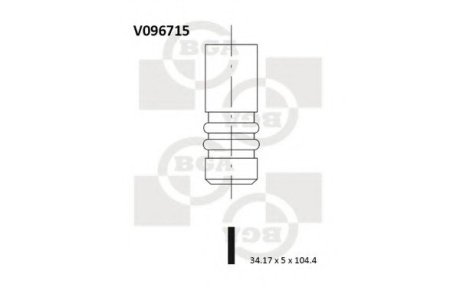 Клапан двигуна впускний BMW 1/3/5/6/7 X3 X5 Z4 BGA V096715 (фото 1)