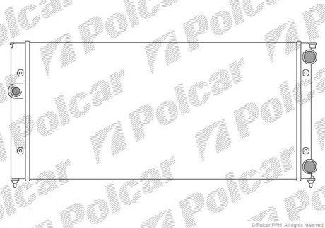 Основний радіатор Vw Golf III, Vento 1.6-2.0 11.91-09.02 POLCAR 953808B4