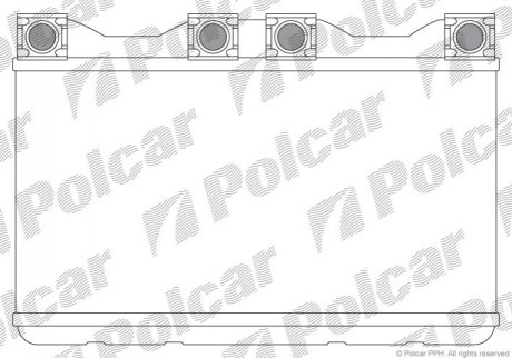 Радіатор опалювання салону BMW 7(E38) POLCAR 2022N8-1 (фото 1)