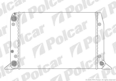Радіатор охолодження Audi 80 1.6 87- POLCAR 1307081