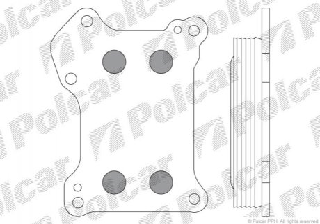 Масляний радіатор Fiat Doblo 1.3 d 04-06 POLCAR 5556L81 (фото 1)