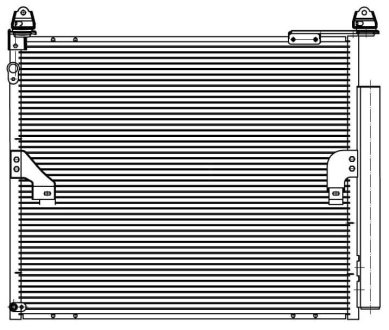 Радиатор кондиционера с ресивером Toyota Land Cruiser Prado (09-) 3.0D LUZAR LRAC 1972