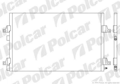 Радіатор кондиціонера Renault Espace IV, Megane II 1.6-3.5 11.02- POLCAR 6052K8C2 (фото 1)