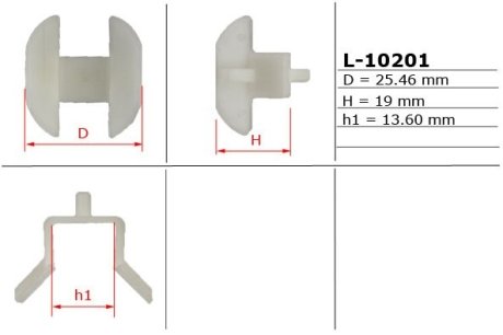Фольє-вставки бокового підтиску з трикутним підтиском ALFA ROMEO MITO (955) 08- EMMETEC L-10201 (фото 1)