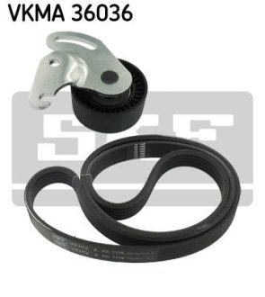 Поликлиновой ременный комплект SKF VKMA 36036