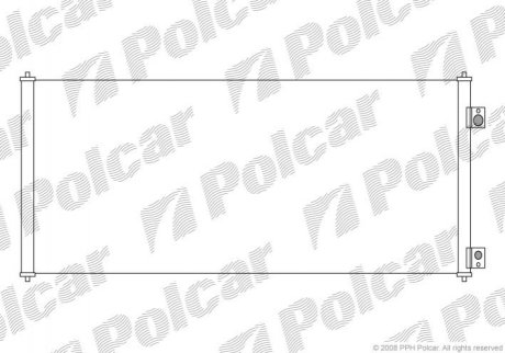 Радіатор кондиціонера Ford Transit 2.0D-2.4D 01.00- POLCAR 3247K8C1S