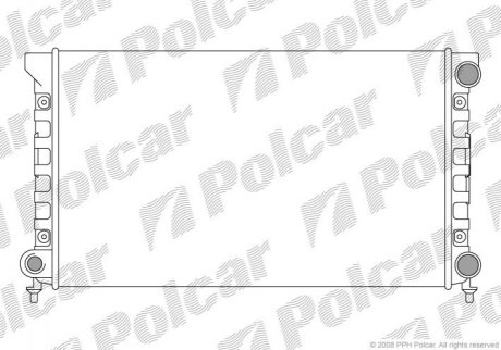 Радіатор охолодження VW Passat 1.6-1.8 88-97 POLCAR 954608A4 (фото 1)