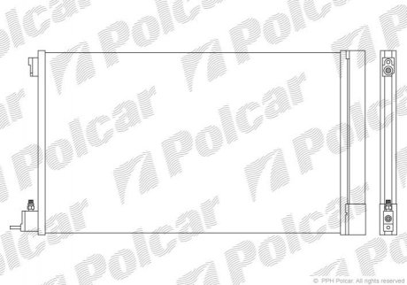Радіатор кондиціонера Opel Insignia 1.6-2.8 07.08- POLCAR 5520K8C1
